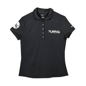 9123 Turn 14 Distribution Womens Black Fits Dri-fit Polo - Large T14 Staff Purchase