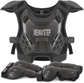 Wewaystep 794677881535 Kids Dirt Bike Gear Motorcycle Armor Chest Protector Motocross Black