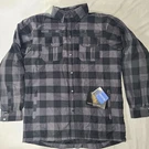 Vance Leathers Men's C.e. Armored Motorcycle Grey/black Flannel Shirt - Size Xl. Fixed Price $80.00.