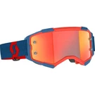 Scott Dark Blue/neon Red Fury Goggles W/orange Chrome Works Lens 272828-7698280. Fixed Price $62.96.