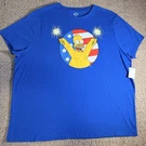 Homer Simpson Patriotic Shirt Mens Blue Graphic Tee Usa Flag Cartoon 3XL. Fixed Price $10.00.