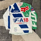 Fox Racing 180 Jersey Men Small White Blue Motocross Mx Biker Gear Shirt. Fixed Price $39.99.