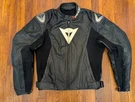 Dainese Leather Motorcycle Jacket Ce Armored - Euro 50 / Us Men's 42 Chest. Fixed Price $164.00.