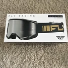 Fly Racing Youth Zone Mx Goggle Black Gold W/ Silver Mirror/smoke Lens. Fixed Price $17.60.