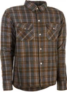 Highway 21 Marksman Mens Flannel Riding Shirt Brown/tan Lg. Fixed Price $45.15.