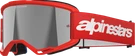 Alpinestars Goggles Vision 3 - Wordmark Red Silver Mirror. Fixed Price $41.95.