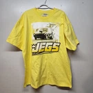 Vintage Jegs Auto Racing Yellow Shirt 2XL Nascar Cotton Tee. Fixed Price $19.99.