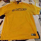 Alpinestars Shirt Mens Large Yellow Short Sleeve Graphic Moto Tee Racing. Fixed Price $40.00.