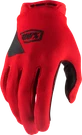 100-PERCENT Ridecamp Gloves Red Md. Fixed Price $29.95.