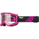 Fly Racing Youth Focus Goggles Black/pink W/ Clear Lens 37-51167Y. Fixed Price $37.60.