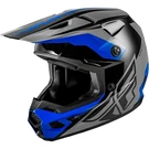 Fly Racing Kinetic Crest Helmet Grey/black/blue 2XL 73-86762X. Fixed Price $169.95.