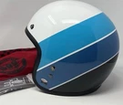 Bell Custom 500 Open-face Motorcycle Helmet (riff White/blue Large). Fixed Price $150.00.