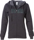 Icon Fits Women's Kat Stevens* Hoodie Charcoal Small 3051-1210. Fixed Price $64.99.