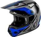 Fly Racing Kinetic Crest Helmet (grey/black/blue, Large). Fixed Price $169.95.