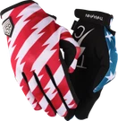 Thrashin Stars & Bolts Stealth Gloves Large Red/white/blue SV1-12-10. Fixed Price $36.10.