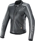 Alpinestars Stella Dyno Leather Jacket Black Gray Dark 3113924-1296-M. Fixed Price $619.95.