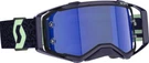 Scott Adult Prospect Amp Goggles, Dark Purple/mint Green With Blue Chrome Lens. Fixed Price $68.00.