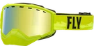 Fly Racing Focus Snow Goggle Green/black W/ Gold Mirror/yell Eyewear. Fixed Price $44.95.