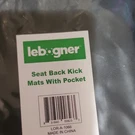 Lebogner Seat Back Kick Mats With Pocket Black Protector LOR-A-1066. Fixed Price $16.99.
