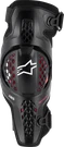 Alpinestars SX-1 Plasma Knee Guards Black Red Cool Gray 6500326-1498-2X 2XL. Fixed Price $129.95.
