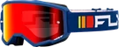 Fly Racing Zone Goggle Adult Navy/white W/red Mirror/smoke Lens. Fixed Price $59.95.