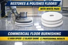 3M 19" White Polishing Floor Pads 5/CASE Low Speed Commercial 410019. Fixed Price $69.88.