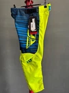 Fly Racing Youth Kinetic Wave Mx Pants Dirt Bike Motocross - Yellow Blue 24". Fixed Price $44.99.