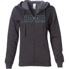 Icon Women's Kat Stevens Hoodie Charcoal Small 3051-1210. Fixed Price $55.00.