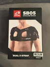 Evs SB05 Bilateral Shoulder Stabilizer Brace Black, Dual X-strap Sz. Medium. Fixed Price $59.99.