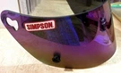 Simpson Side Winder Voyager Helmet Shield / Visor Reflective Blue Purple #88303. Fixed Price $15.00.