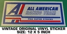 All American Racing Team Pro Super Stocks Vintage Original Decal Sticker - Nhra. Fixed Price $13.20.
