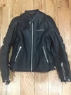 Icon Tuscadero Motorcyle Jacket Leather Nylon Armor Size. Fixed Price $200.00.