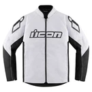 Icon Hooligan Ce Adult Mens White Motorcycle Street Racing Sport Jacket. Fixed Price $150.00.