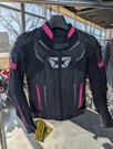 Cortech Revo Sport Air Women's Leather Moto Jacket Black/pink/white Size Small. Fixed Price $250.00.