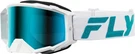 Fly Racing Zone Elite Goggles White/teal Light Green Mirror Lens 37-51907. Fixed Price $110.45.