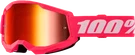 100-PERCENT Strata 2 Junior Goggle Pink Mirror Red Lens Eyewear. Fixed Price $39.95.