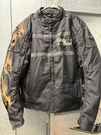 Bilt Dirty Bird Motorcycle Jacket Flame Art Armor Pads Custom Burned Style 2XL. Fixed Price $118.00.