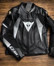 Dainese Men Black Leather Motorcycle Riding Jacket Armored Racing Style. Fixed Price $182.99.