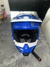 Fox Racing Helmet V1 Lux Blue Size Large 51CM-52CM Youth W/tag Box Blemished. Fixed Price $120.00.