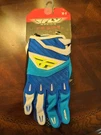 Fly Racing F-16 Gloves Youth Kids Size M Blue White New. Fixed Price $19.99.