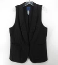 Crew Waistcoat Vest Women 8 Black Wool Formal Jacket Shawl Collar One Button. Fixed Price $43.23.