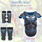 Kids Motorcycle Armor Suit Dirt Bike Gear With Knee Pads Elbow Xmas Gifts. Fixed Price $54.67.