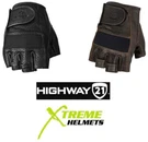 Highway 21 Half Jab Gloves Fingerless Leather Black M 2XL 3XL 4XL 5XL. Fixed Price $35.53.