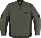 Icon Slabtown Jacket Green Large 2820-6263 Motorcycle Riding Gear With Impact. Fixed Price $250.00.