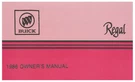 Jegs Owner's Manual For 1986 Buick Regal Original Reprint. Fixed Price $12.89.