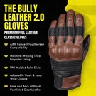 Cortech Bully Leather 2.0 Motorcycle Gloves. Fixed Price $58.04.
