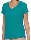 Croft & Barrow Women's V- Neck Tee Shirt Top Large / Alpine Turquoise New. Fixed Price $12.95.
