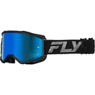 Fly Racing Zone Goggles Black/black With Sky Blue Mirror/smoke Lens 37-51525. Fixed Price $49.66.