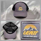 Leatt Trucker Hat Explore Your Limits Gray Black Mesh Outdoor Moto Snapback Cap. Fixed Price $27.00.
